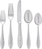 Silverware Set For 12, Butterfly Meadow 65-Piece Flatware Set