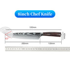ZENG 8inch Super Sharp Chef knife with Cover Stainless steel