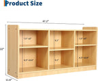 6-Shelf Montessori Toy Organizer with Adjustable Divider