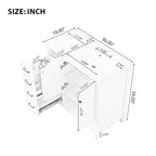 36" Modern Vanity with Ceramic Sink, Soft-Close Drawers & Door,