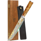 Sakimaru Knife 8" Handmade Copper Damascus Steel Carving Knives