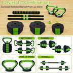 4 in 1 Adjustable Kettlebell Set  Dumbbell Set Used as Kettlebells Barbell Push up Stand for GYM Home
