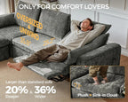 Oversized Modular Sectional Sofa with Double Power Recliner