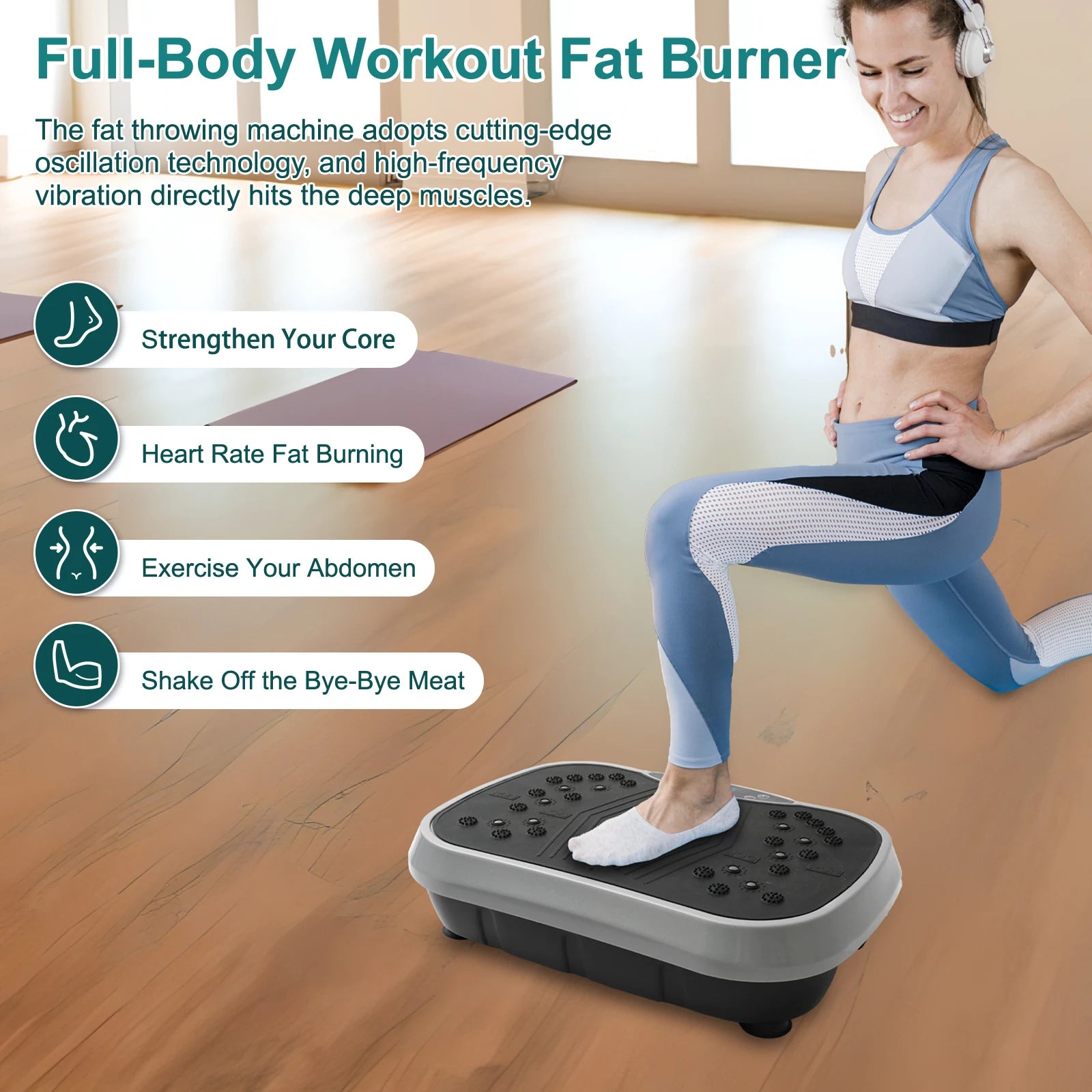 Vibration Plate Exercise Machine Fat-Burning Home Fitness Fat Slinger