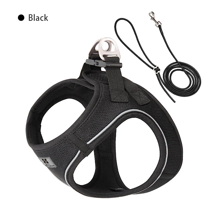Dog Harness Leash Set for Small Medium Dog Adjustable Reflective Puppy Cat Harness