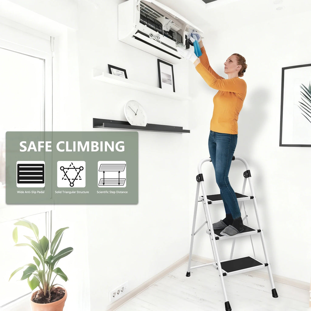 Folding Step Stool with Anti-Slip Pedal 330lbs Capacity