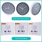 10 Inch Silent Wall Clock Non Ticking with Glass Cover
