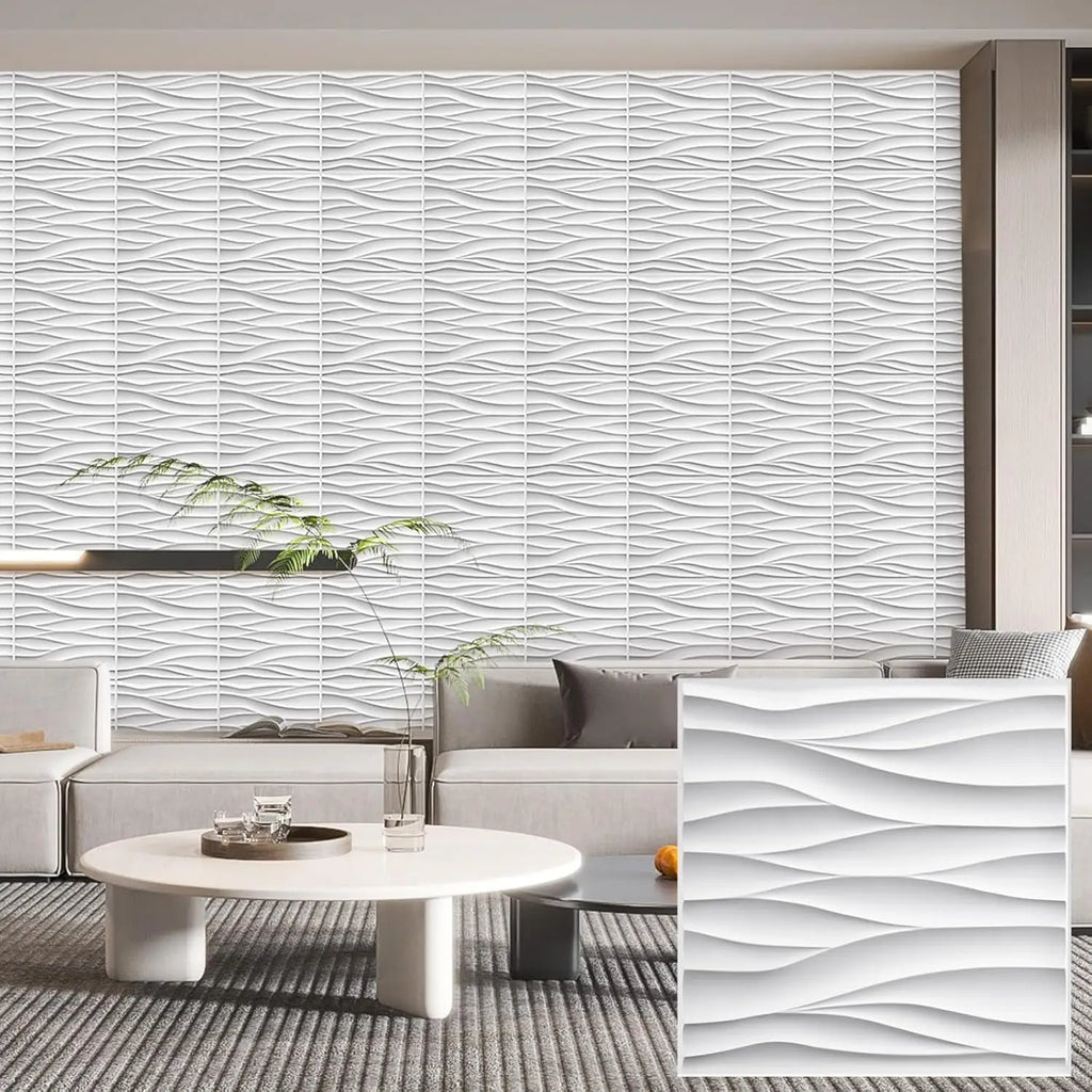 30 pack 3D wall panel. PVC flower textured wall panels. 11.8x11.8 Double-Sided Tape.