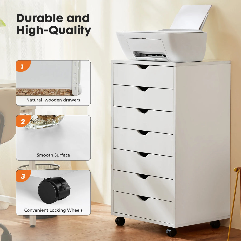 7 Drawer Chest Dressers Nightstand Storage Cabinet