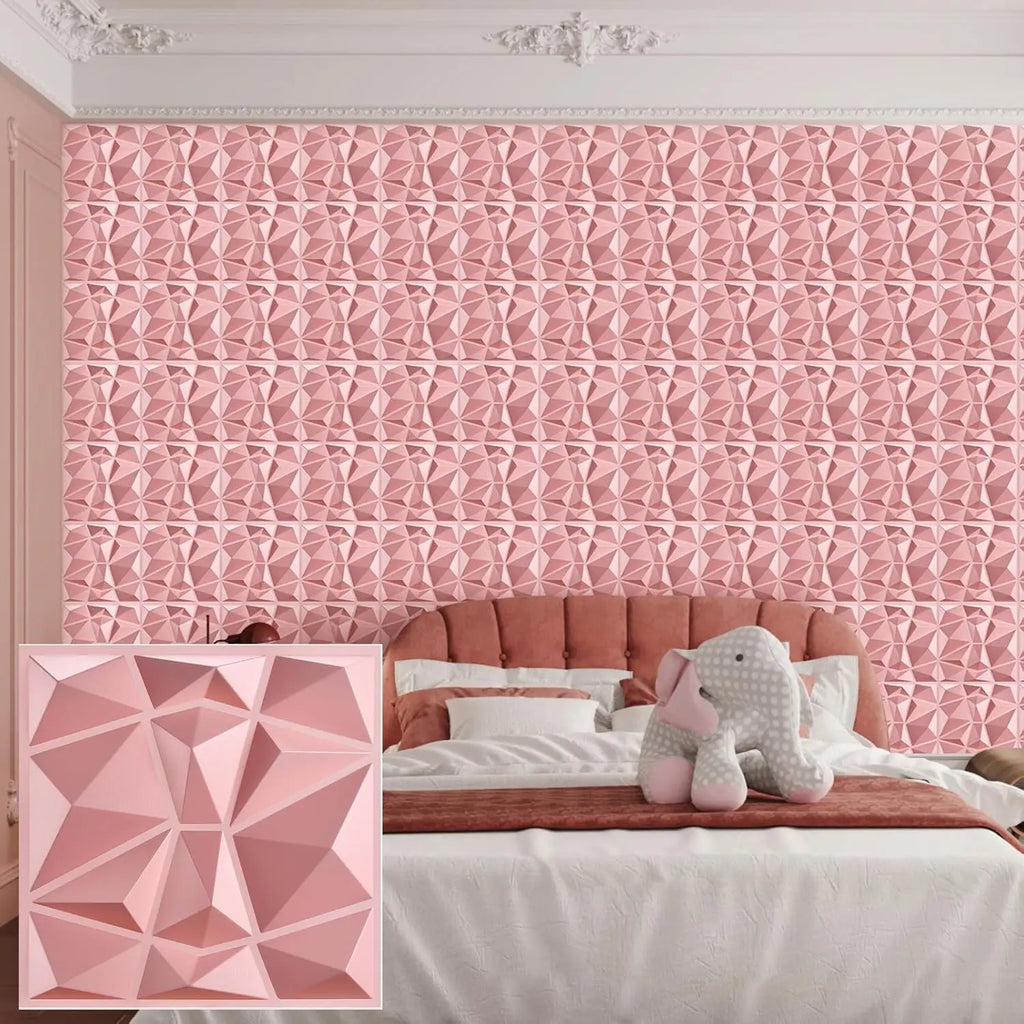 30 pack 3D wall panel. PVC flower textured wall panels. 11.8x11.8 Double-Sided Tape.