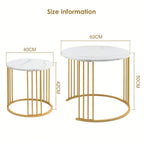 Coffee Table Set Of 2, Round Table, Morden