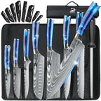 8pcs Kitchen Knife Damascus Stainless Steel Set