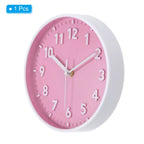 8 Inch Wall Clock 3D Number Quartz Battery Operated Silent Non-Ticking