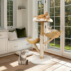 Modern Cat Tree Activity Tower with Plush Cushion