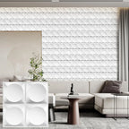 30 pack 3D wall panel. PVC flower textured wall panels. 11.8x11.8 Double-Sided Tape.