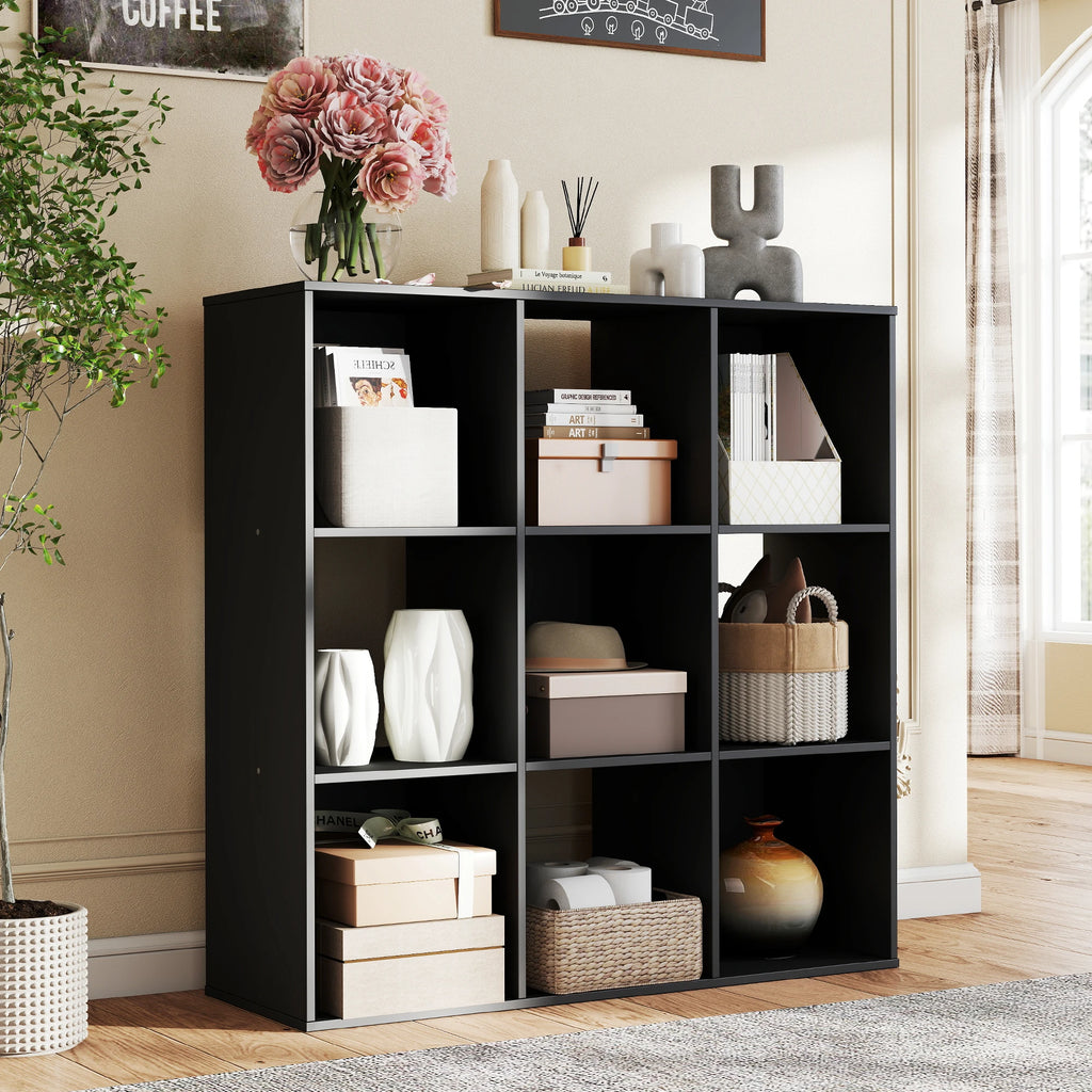 9 Cube Storage Organizer Wooden Shelf Bookcase