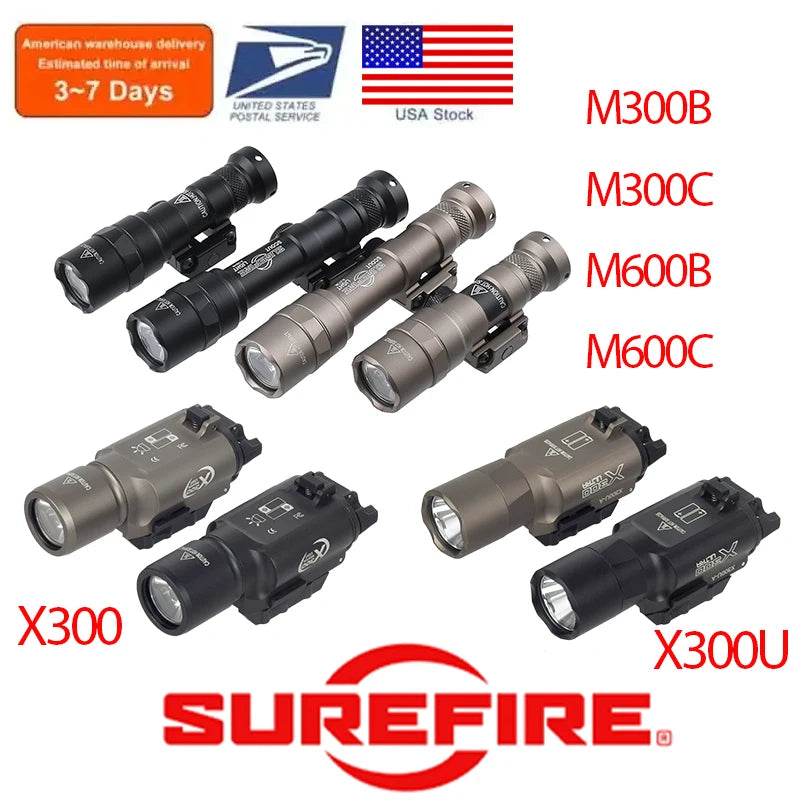 Ultra Weapons Flashlight Tactical Scout Light Airsoft Rifle 20mm Rail