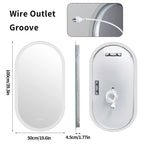 Frameless Wall Mirror with Lights Anti-Fog