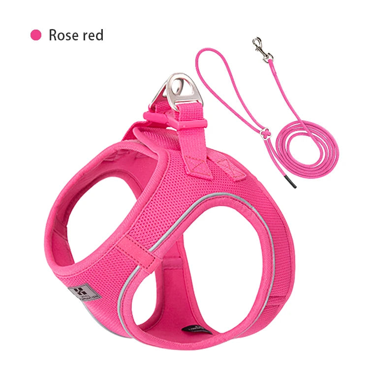 Dog Harness Leash Set for Small Medium Dog Adjustable Reflective Puppy Cat Harness