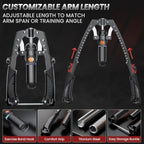 Twister Arm Trainer 3 in 1 Hydraulic Power Chest Workout Equipment with Ab Roller Wheels and Hooks
