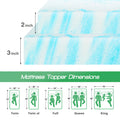 2-3 Inch Gel Memory Foam Mattress Topper Full Size Cooling Mattress Soft and Breathable