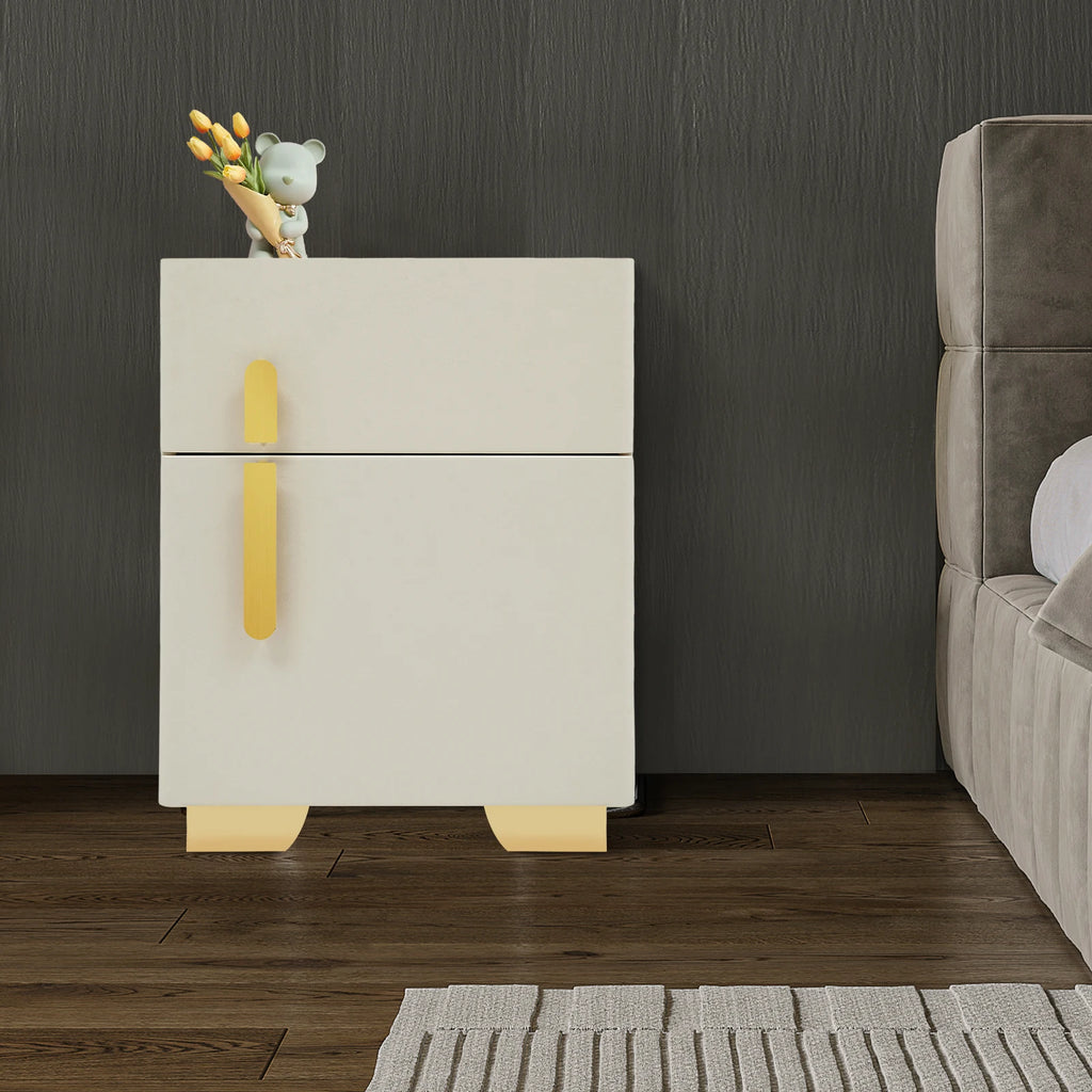 Smart Nightstand w/ Drawer & Safe Wireless Charging