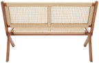 Natural Wood & Rope Foldable Bench Outdoor Patio Garden 48in, Customized