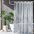 3D Pebble Pattern Shower Curtain Liner – Heavy-Duty with Magnets