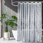 3D Pebble Pattern Shower Curtain Liner – Heavy-Duty with Magnets