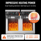 12L Electric Deep Fryer w/Dual Baskets