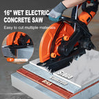 Electric Circular Saw Cutter with Max. 6 in Adjustable Cutting Depth Wet Disk Saw
