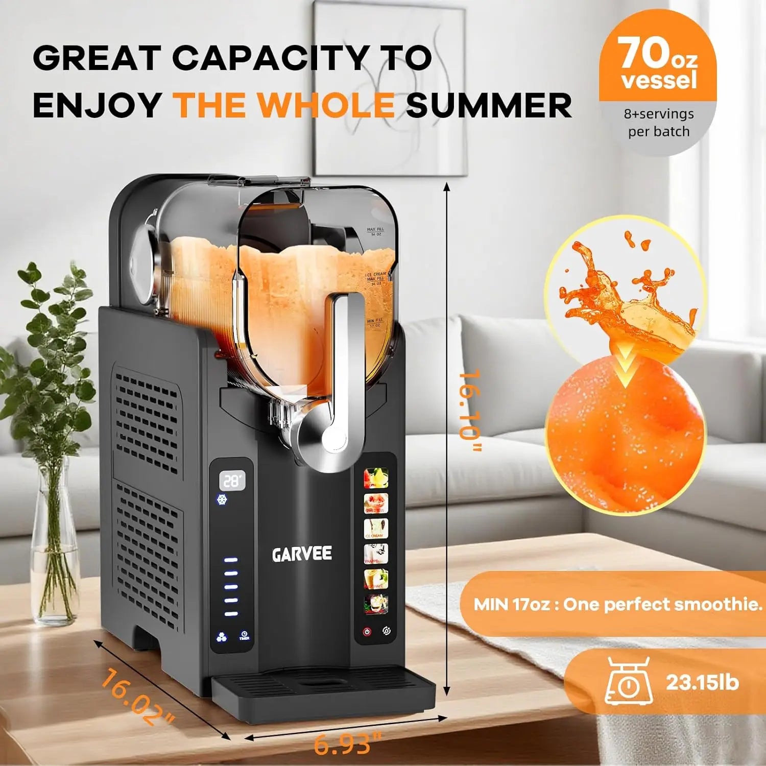Frozen Drink Maker with LED Display & 6 Pre-Set Programs