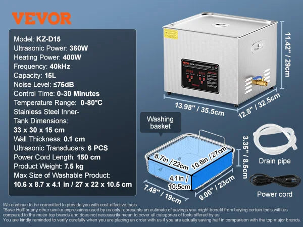 2L 3L 6L 10L 22L 30L Ultrasonic Cleaner Stainless Steel