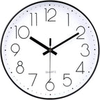 10 Inch Silent Wall Clock Non Ticking with Glass Cover
