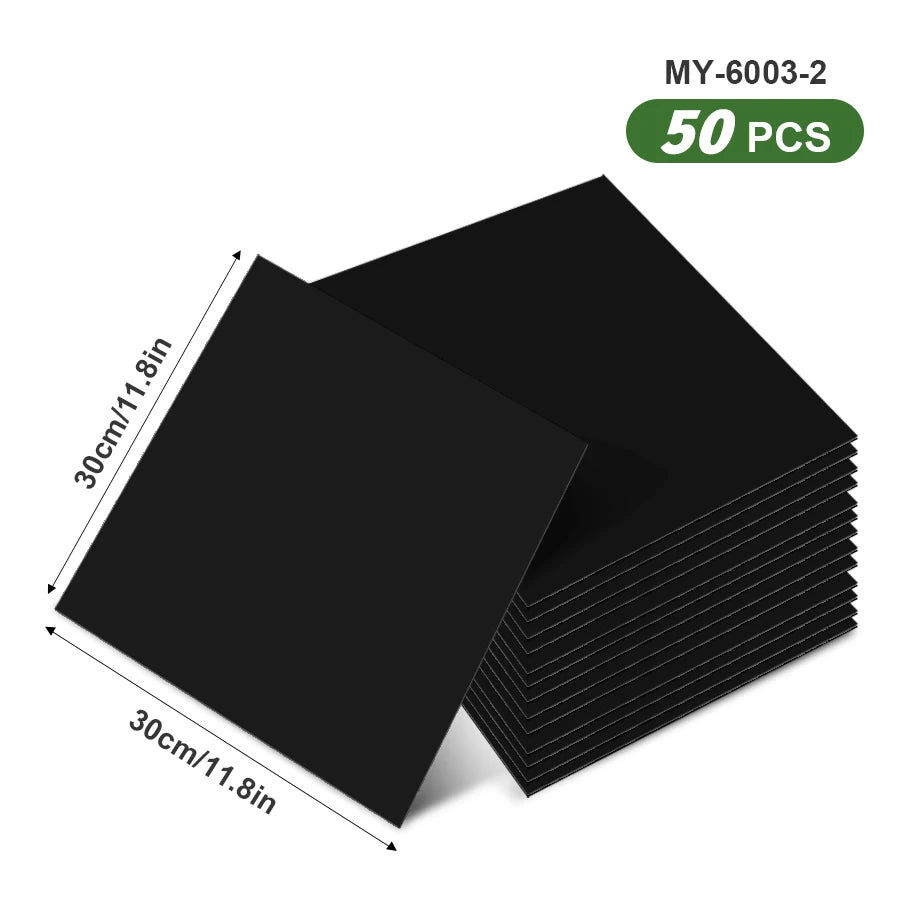 50pcs SXP Floor Sticker Peel and Stick 11.81x11.81in Self adhesive Wall Stickers Easy DIY 1.5mm thick Applies to any indoor