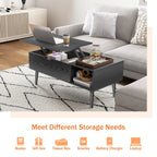Lift Top Coffee Tables For Living Room 39.37"x19.7" Desk Tea Wood Dining Tables Adjustable Storage Shelf Easy Lift Or Lower