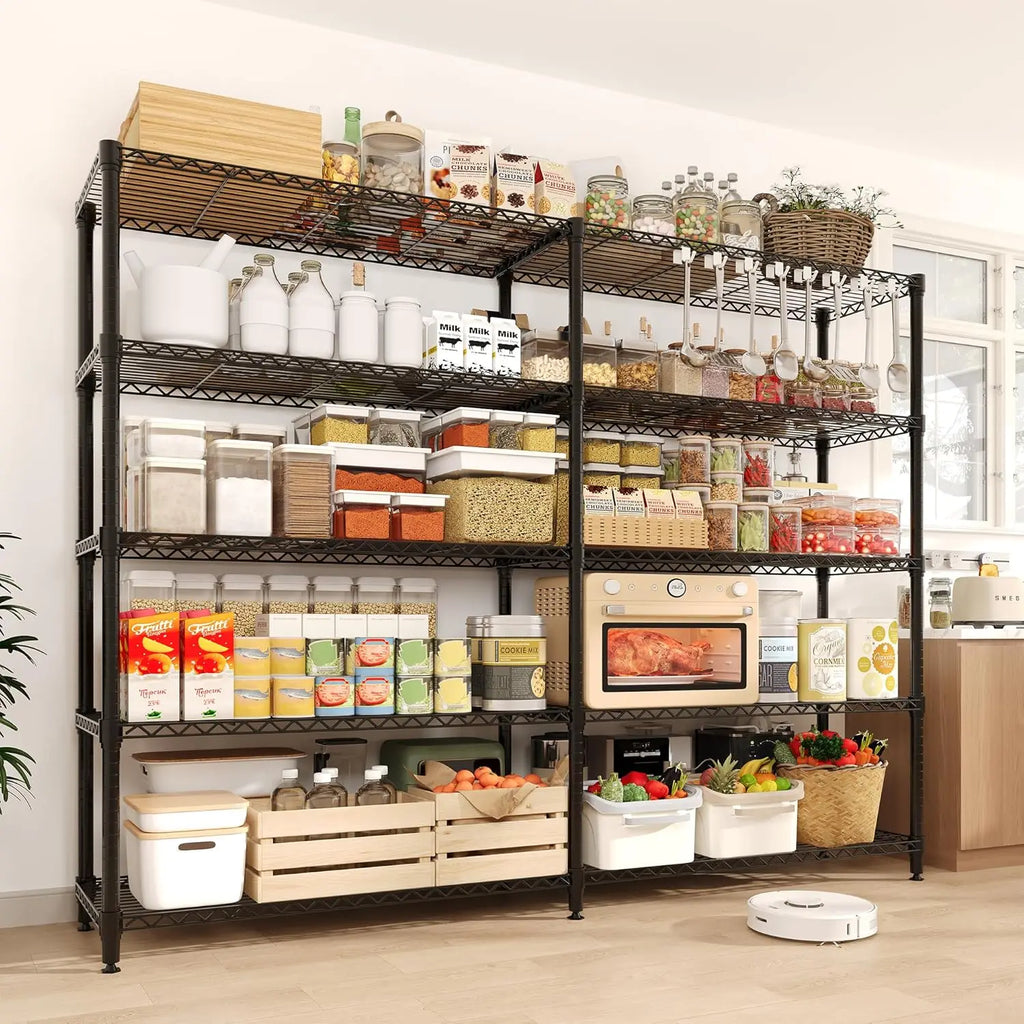 Heavy Duty Storage Shelves 4/5 Tiers Metal Shelving Unit Adjustable
