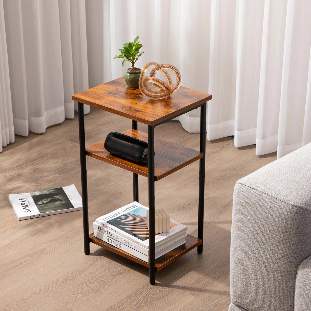 2/3-Tier End Table Side Tables with Adjustable Feet