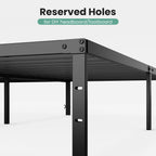 Metal Platform 16IN Tall Basic Bed Frame Sturdy Steel Heavy Duty with Storage Space