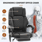 Massage Office Chair with Heat 6 Vibration Points,Big and Tall Office Chair 400 lbs