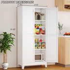 61 Metal Pantry Cabinet with 2 Doors & Adjustable Shelves