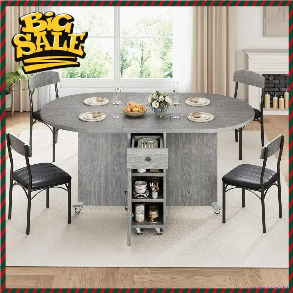 Compact 4-Person Folding Dining Set: