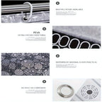 3D Pebble Pattern Shower Curtain Liner – Heavy-Duty with Magnets