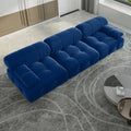 104" Minimalist Modular Sectional Sofas Modern Velvet Convertible Couches 3 Seats