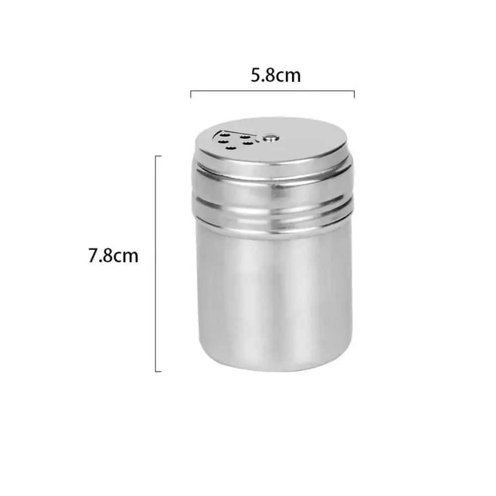 Multi-purpose Stainless Steel Seasoning Jar Salt Sugar Bottle Rotating Cover