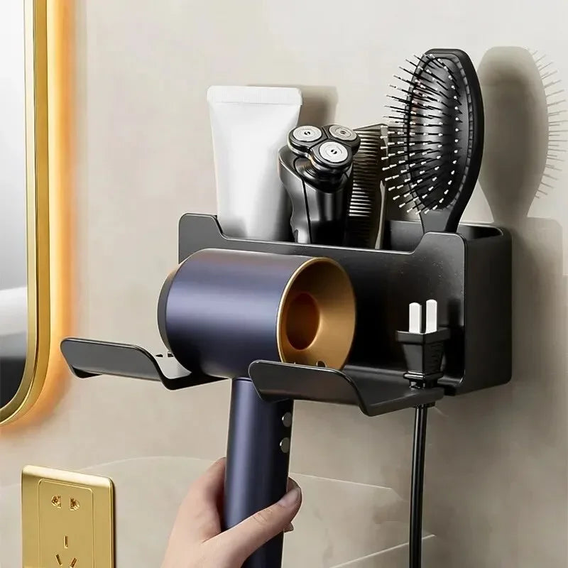 1 Pcs Plastic Hair Dryer Stand Bathroom Organizer