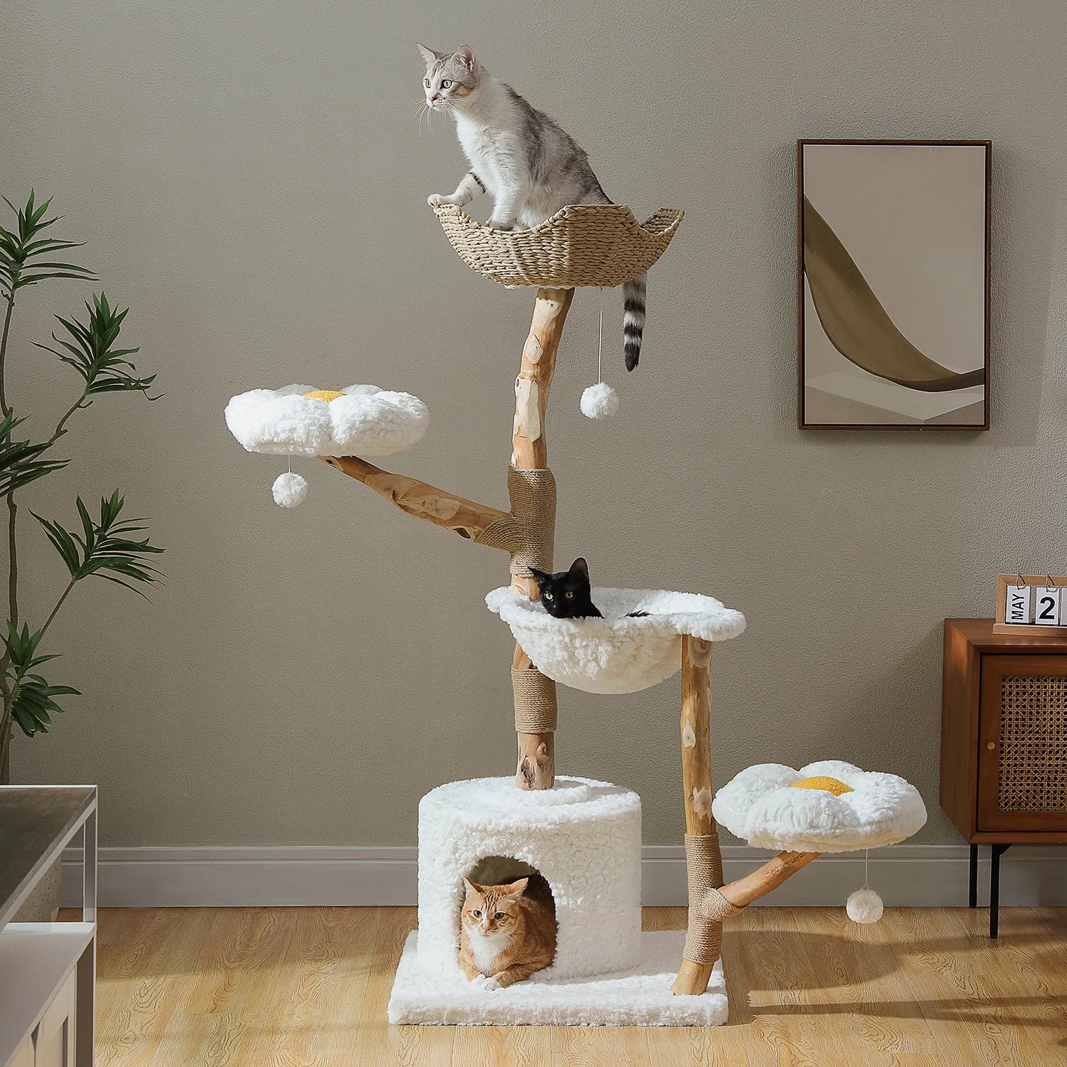 Large Cat Tree Tower with Scratching Post