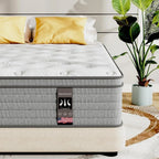 14 Inch Hybrid California Mattress in a Box, Pocket Spring and Memory Foam for Pressure Relief,