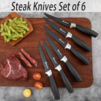 Black Knife Set 15 Pieces Kitchen Knife Set Dishwasher Safe German Stainless Steel
