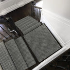 Bullnose Carpet Stair Treads Set -Non-Slip, Premium Soft，Skid Resistant, Washable, Reusable, and Easy to Install